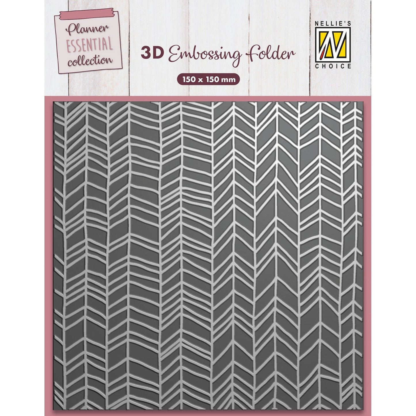 La scelta di Nellie • Cartella in rilievo 3D con sfondo chevron 15x15 cm
