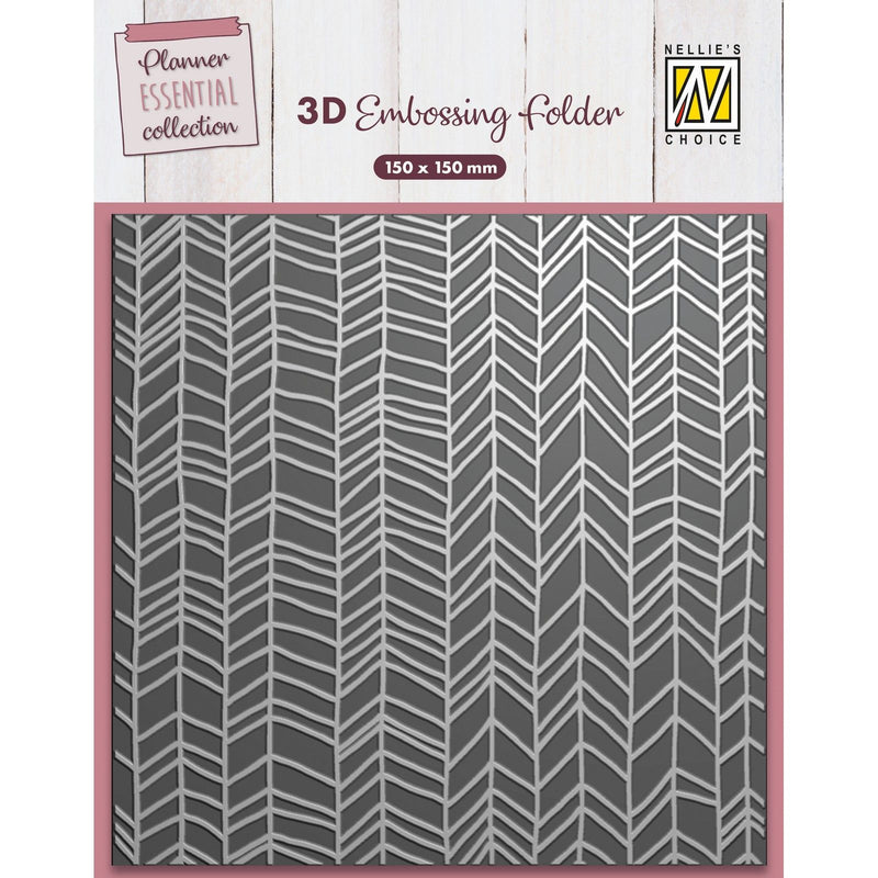 La scelta di Nellie • Cartella in rilievo 3D con sfondo chevron 15x15 cm
