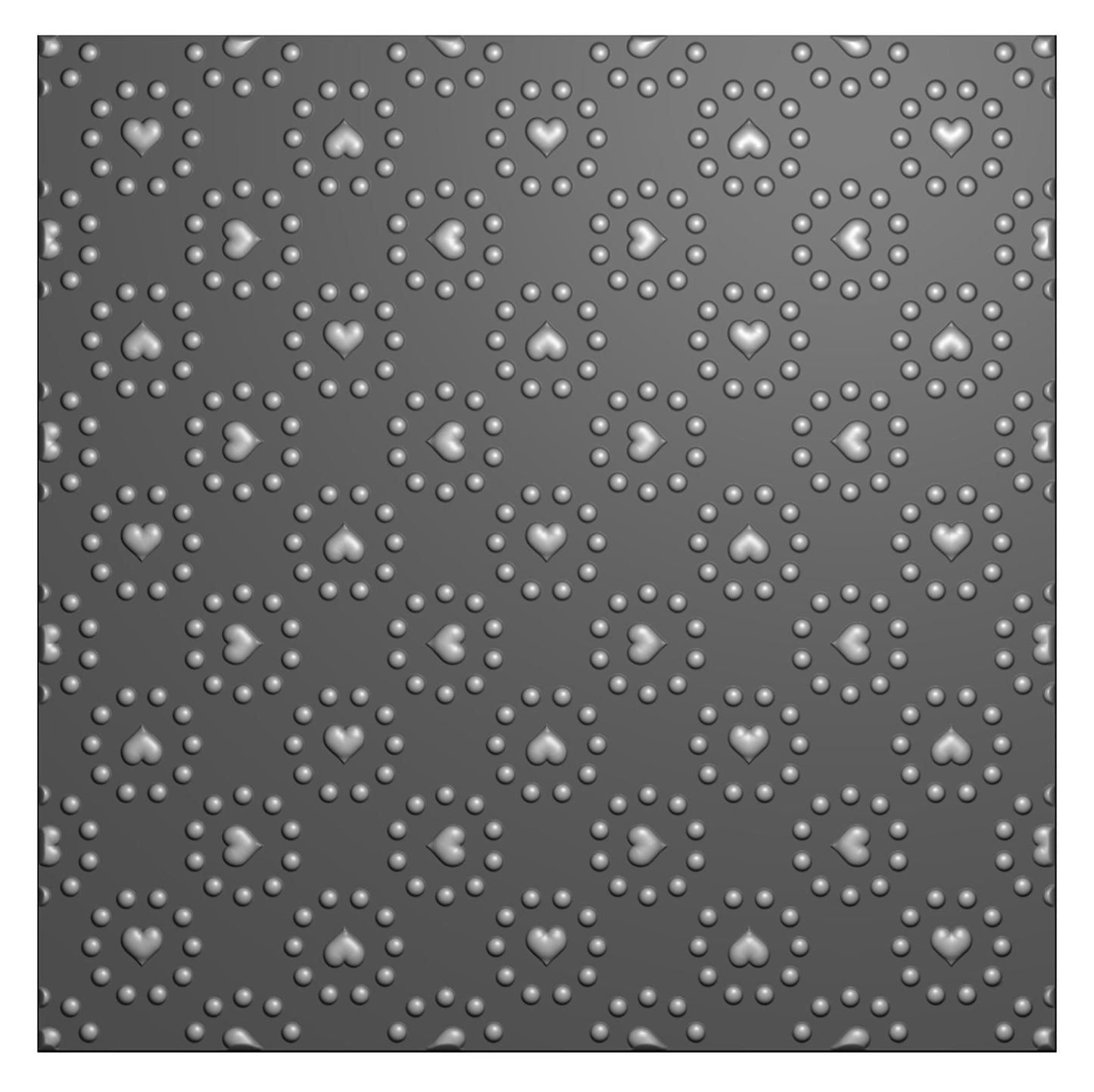 La elección de Nellie • carpeta de relieve fondo corazón y lunares 15x15cm