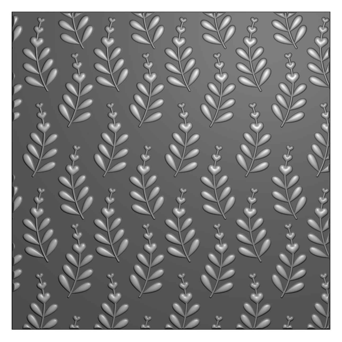 La elección de Nellie • carpeta de relieve fondo corazón y hoja 15x15cm