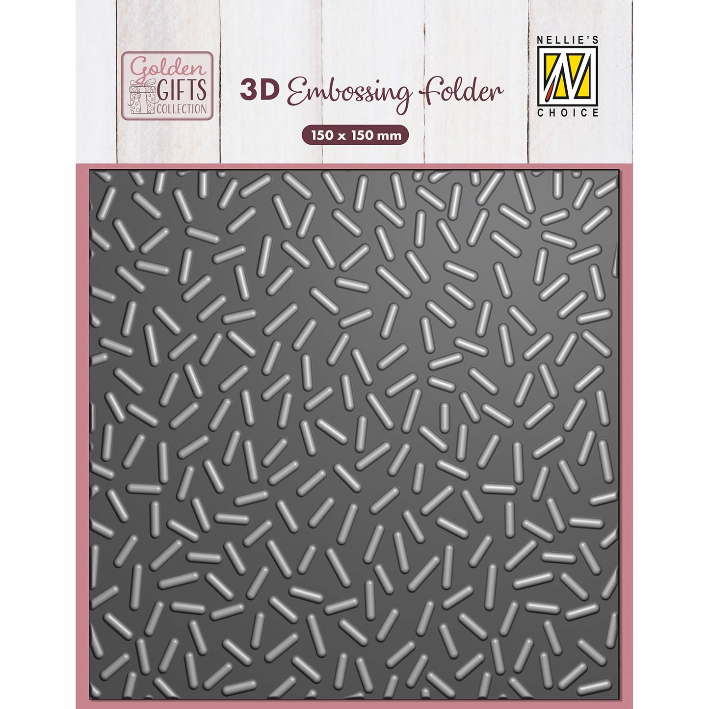 La elección de Nellie • Confeti de fondo de carpeta en relieve 3D 15x15cm