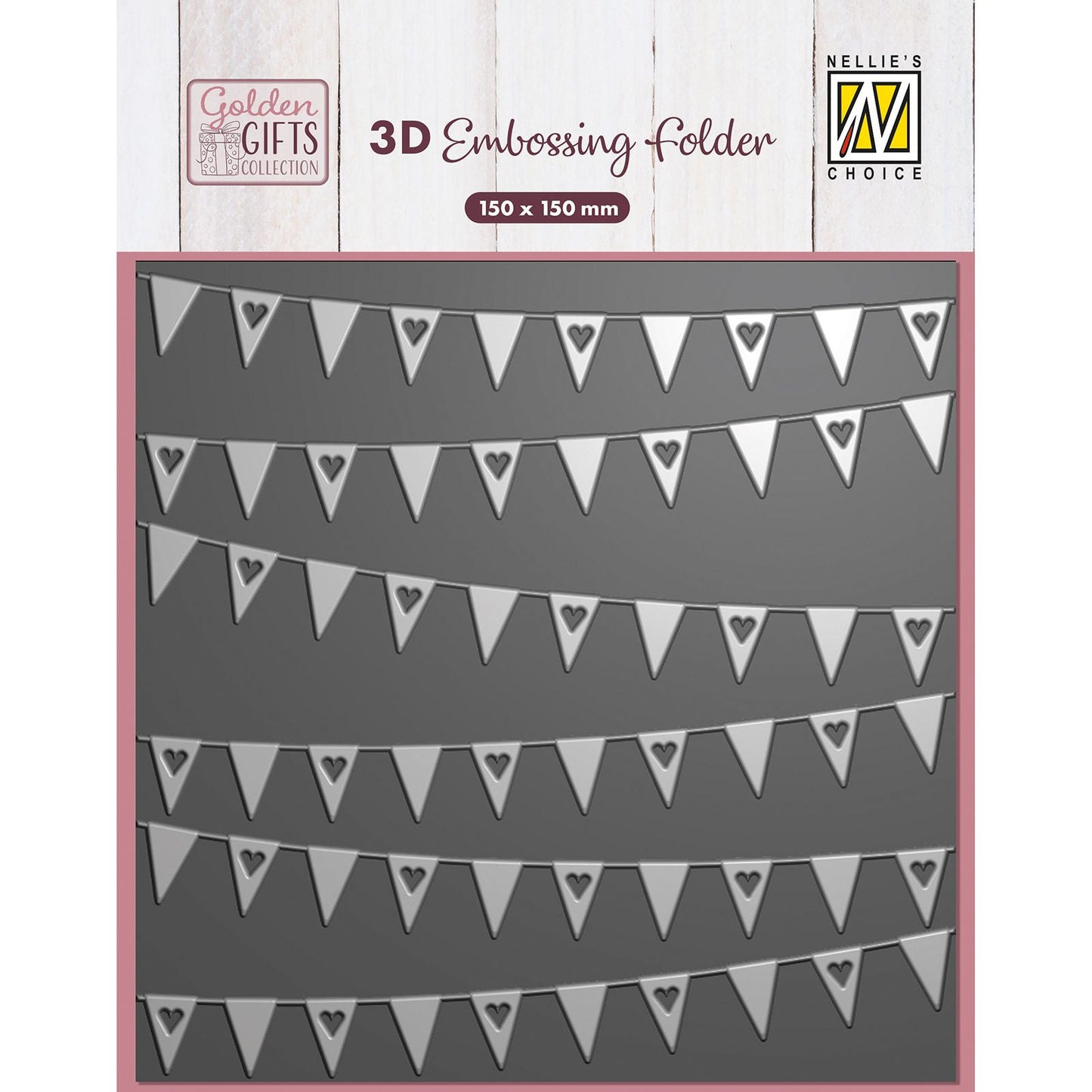 La elección de Nellie • Carpeta con estampado 3D banderas de fondo 15x15cm