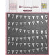 Nellie's choice • 3d embossing folder achtergrond vlaggetjes 15x15cm