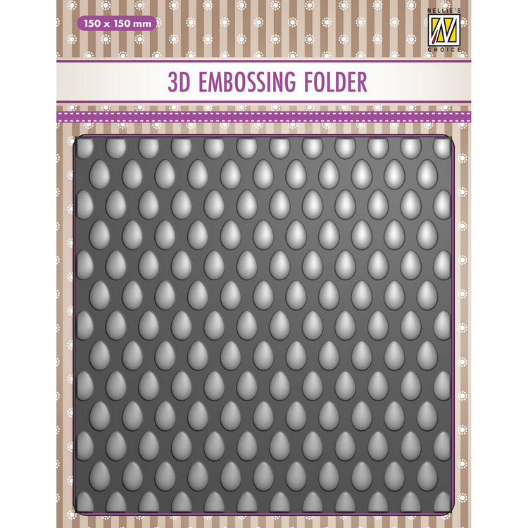 Nellie's choice • 3d embossing folder achtergrond eieren 15x15cm