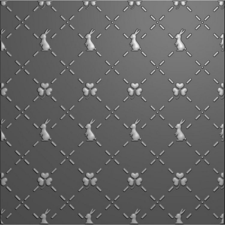 Nellie's choice • 3d embossing folder achtergrond konijnen en klavers 15x15cm