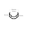 Ryde Velg Zac 19 26 559 X 19C Alluminio 32 fori 14g Nero