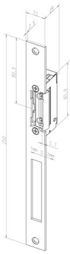 Effeff 11805 elektrische inbouw deuropener type 118 | spanningsloos vergrendeld | met diode | fafix | 22-42v=~ | (22-26v 100% ed) | din links en din rechts. - 10024986