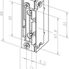 Effeff 11805 elektrische inbouw deuropener type 118 | spanningsloos vergrendeld | met diode | fafix | 22-42v=~ | (22-26v 100% ed) | din links en din rechts. - 10024998