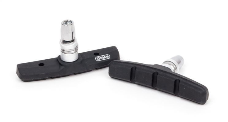 Pastillas de freno en v frenado 72 x 15 mm negros 50 piezas