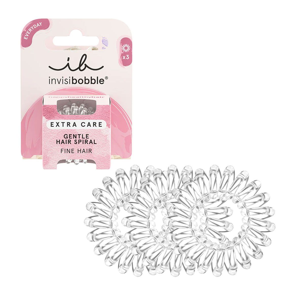Invisibobble invisibobble extra care delicata cristallo 3 pezzi