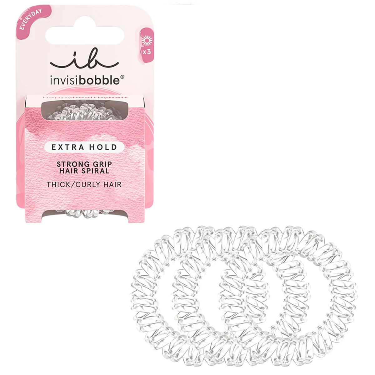 Invisibobble invisibobble extra tieni cristallino 3 pezzi