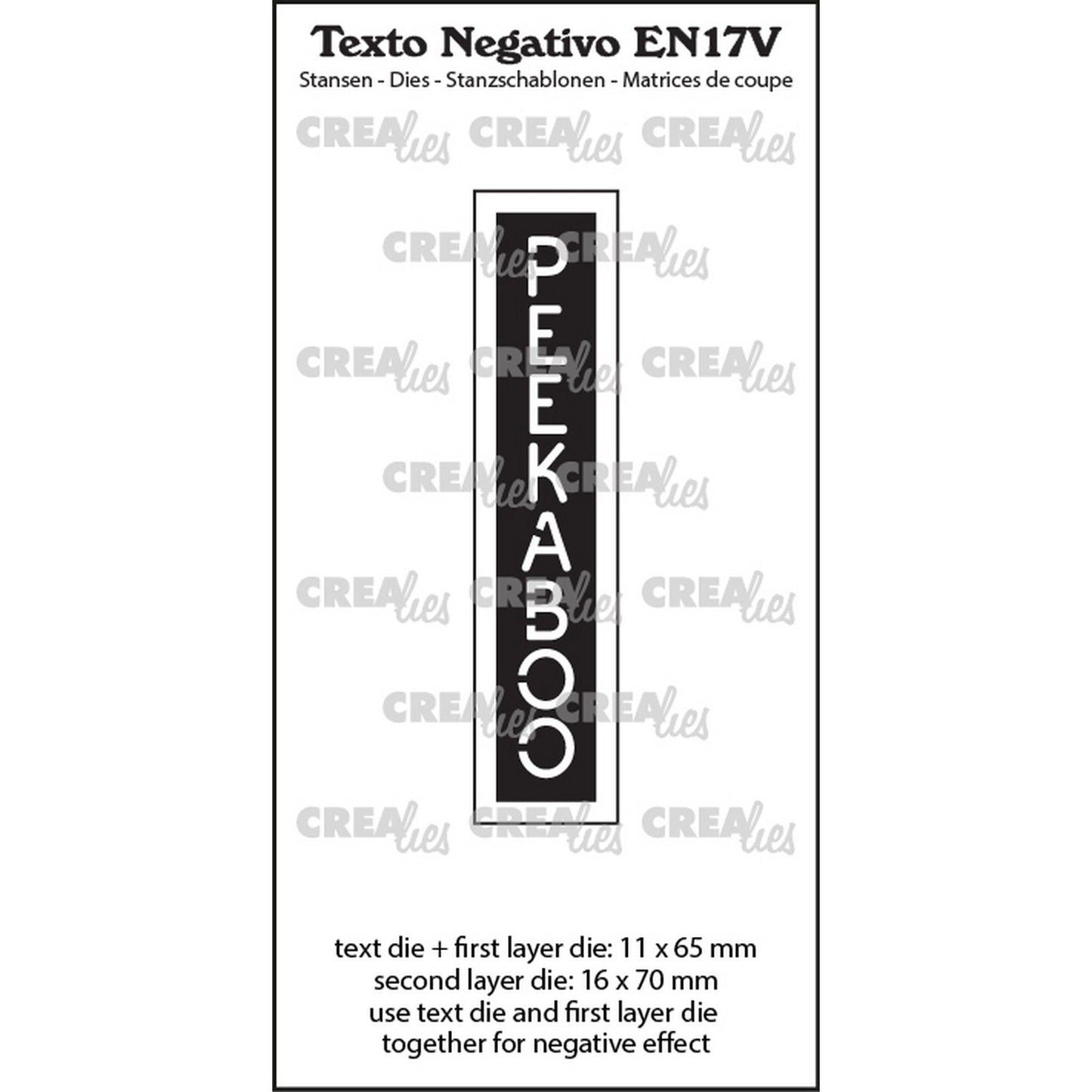 Crealies • texto negativo peekaboo (vertical)