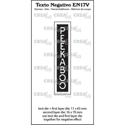 Crealies • texto negativo peekaboo (verticaal)