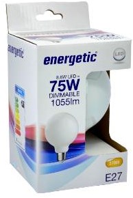 Enzo energetic led globe g95 e27 8,5-75w 2700k filament mat dimbaar - 2720430