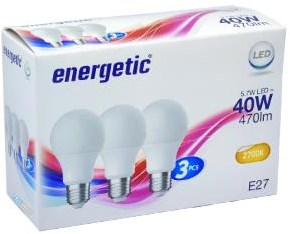 Lámparas de bombilla LED energéticas energéticas E27 40W 3 piezas