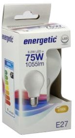 Energetica LED gls e27 8,5-75w 2700k filamento opaco - 2720730