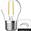 Bombilla LED energética E27 4,2-40W 2700K filamento transparente regulable - 2720270