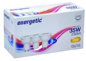 Faretto led energetico gu10 3,1-35w 2700k scatola a3 - 2740052