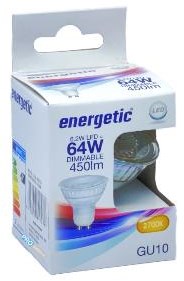 Faretto LED energetico gu10 6,2-64w 2700k dimmerabile - 2730122