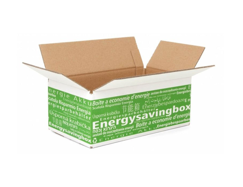 Scatola per risparmio energetico con stampa