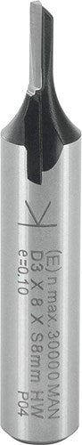 Fresa de ranura ent hm 3x12,7x51mm, vástago de 1 filo 8mm - 7910042