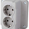 Scatola di giunzione per scatola cavi incl. 2 WC cablati grigi