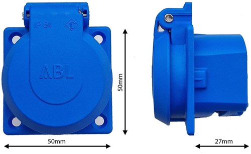 Presa da incasso Enzo ABL IP54 blu con coperchio 4681098