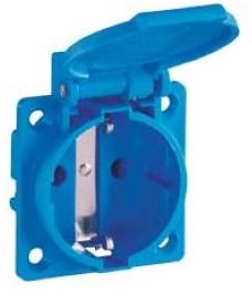 Presa da incasso Enzo ABL IP54 blu con coperchio 4681098