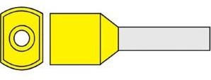 Enzo ferrule insulated twin 6.0x14 yellow - 4422070