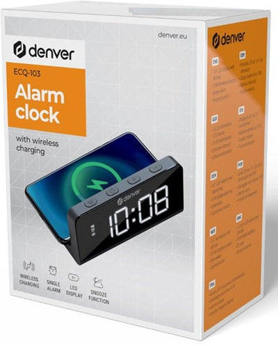 Radiosveglia Enzo Denver con stazione meteorologica LED nera 8140240