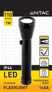 Torcia led Enzo Entac 1w alluminio nero 1xaa 5700110