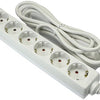 Enzo entac tcd ra 6-voudig 3meter snoer wit 6872621