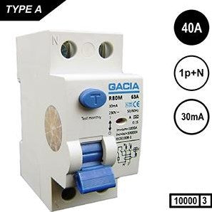 Disyuntor diferencial enzo gacia 40a. 30ma 2p gacia - 4517780