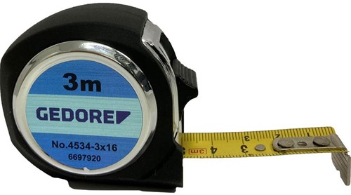 Enzo gedore rolmaat - meetband 3 meter - 16 mm 6453130
