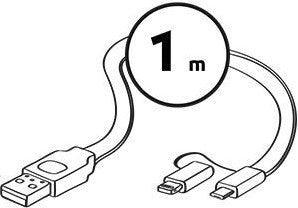 Cavo di ricarica USB 2 in 1 Enzo gembird 1 m nero | micro USB e fulmine 9530002