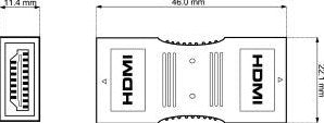 Conector HDMI Enzo 2 x hembra 7580698