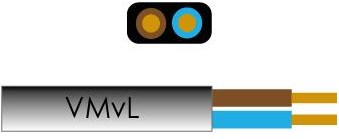 Cavo Enzo ovale piatto 2x0,75 qmm colore nero - 1227020