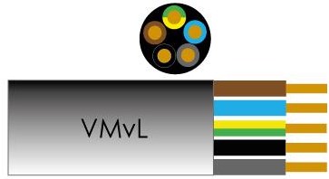 Enzo kabel vmvl rond 5x1,50 qmm wit 1227585