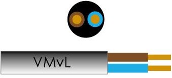 Cavo Enzo vmvs tondo 2x0,75 qmm colore nero - 1227120