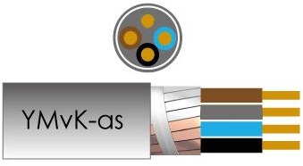 Cable Enzo | ymvkas | 4x6qmm | cable de tierra | rollo | 100m - 1254018