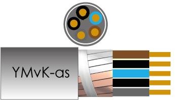 Enzo cable ymvkas 5x2,50 qmm cable de tierra rollo 100m - 1254013