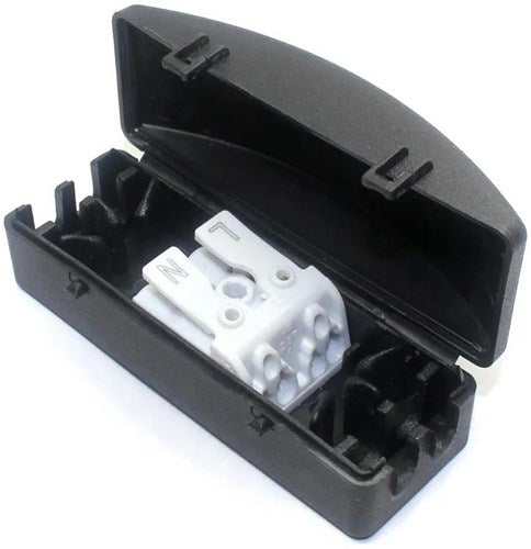 Acoplamiento de cable Enzo | ip20 negro con conector de 2 pines - 4016560