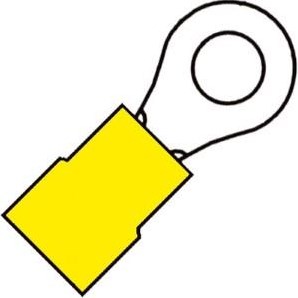 Anello per capocorda Enzo giallo 6,4 mm - 4433680