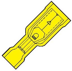 Enzo terminal de cable conector redondo hembra ISO amarillo 5mm - 4433670