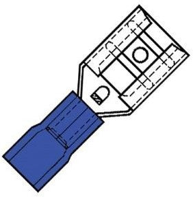 Enzo terminal de cable conector plano hembra azul 6,3x0,8mm - 4433320