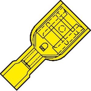 Enzo terminal de cable conector plano hembra ISO amarillo 6,3x0,8mm - 4433630