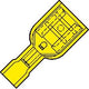 Enzo terminal de cable conector plano hembra ISO amarillo 6,3x0,8mm - 4433630
