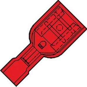 Enzo terminal de cable conector plano hembra ISO rojo 6,3x0,8mm - 4433030