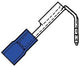 Enzo terminal de cable conector plano macho+hembra azul 6,3x0,8mm - 4433340