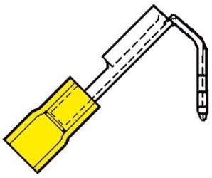 Enzo terminal de cable conector plano macho+hembra amarillo 6,3x0,8mm - 4433640